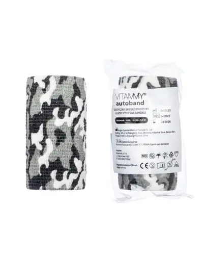 Vitammy Autoband Elastyczny bandaż kohezyjny moro 10 cm x 4,5 m, 1 sztuka