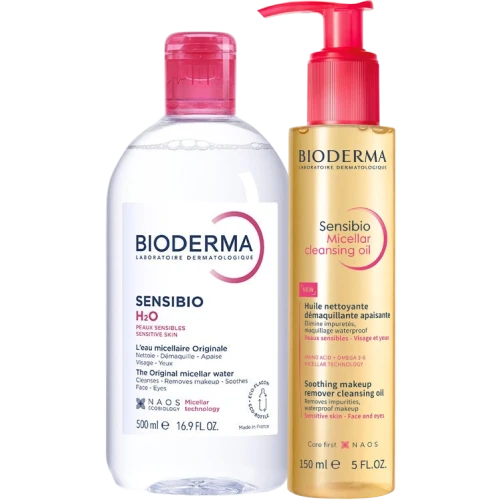 Bioderma Sensibio H2O Woda micelarna, 500 ml + Micellar cleansing oil, 150 ml