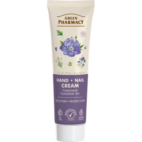 Green Pharmacy Krem do rąk, rumianek i olej lniany, 100 ml