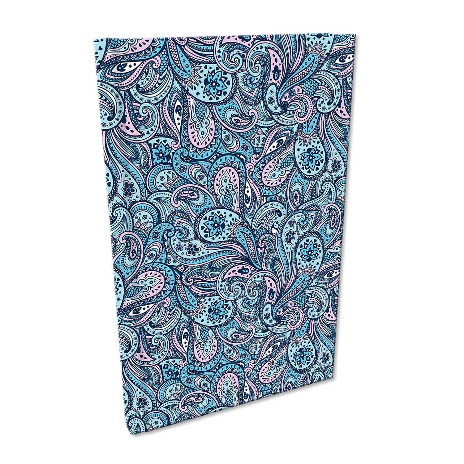 Notes A5 w kratkę Soft Touch Paisley Turkus
