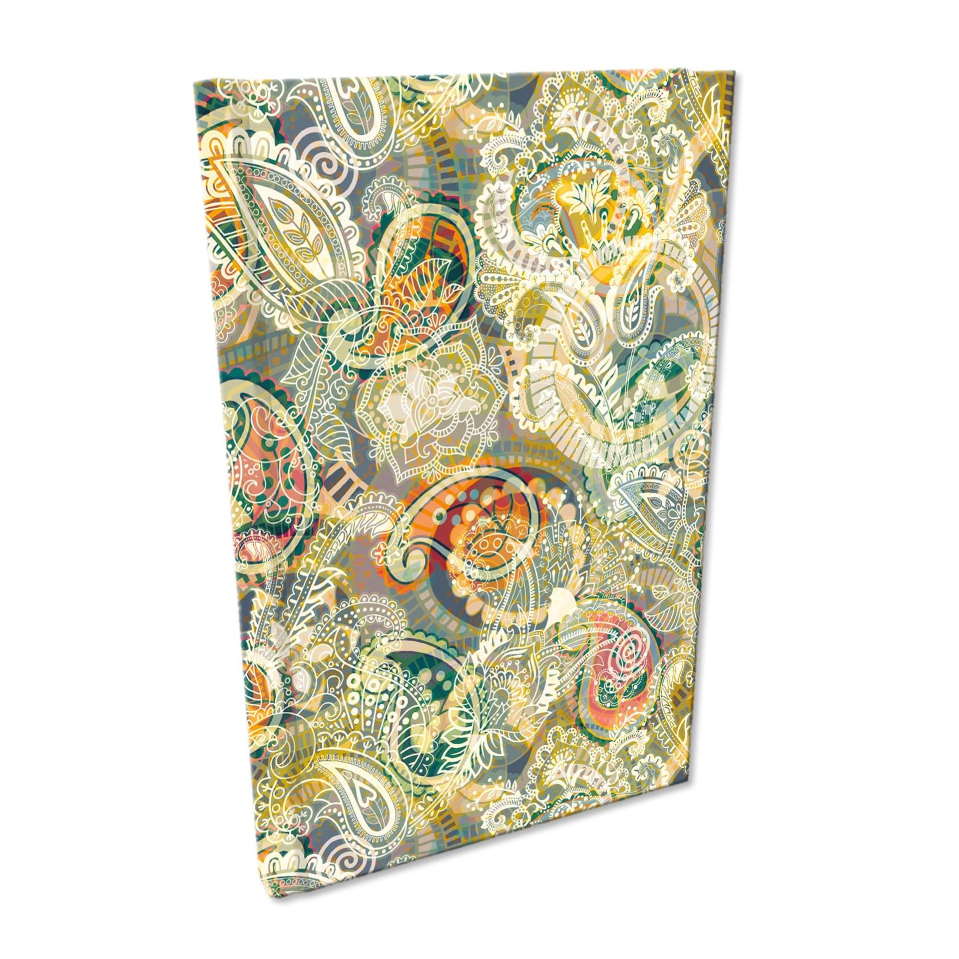 Notes A5 w kratkę Soft Touch Paisley Gold