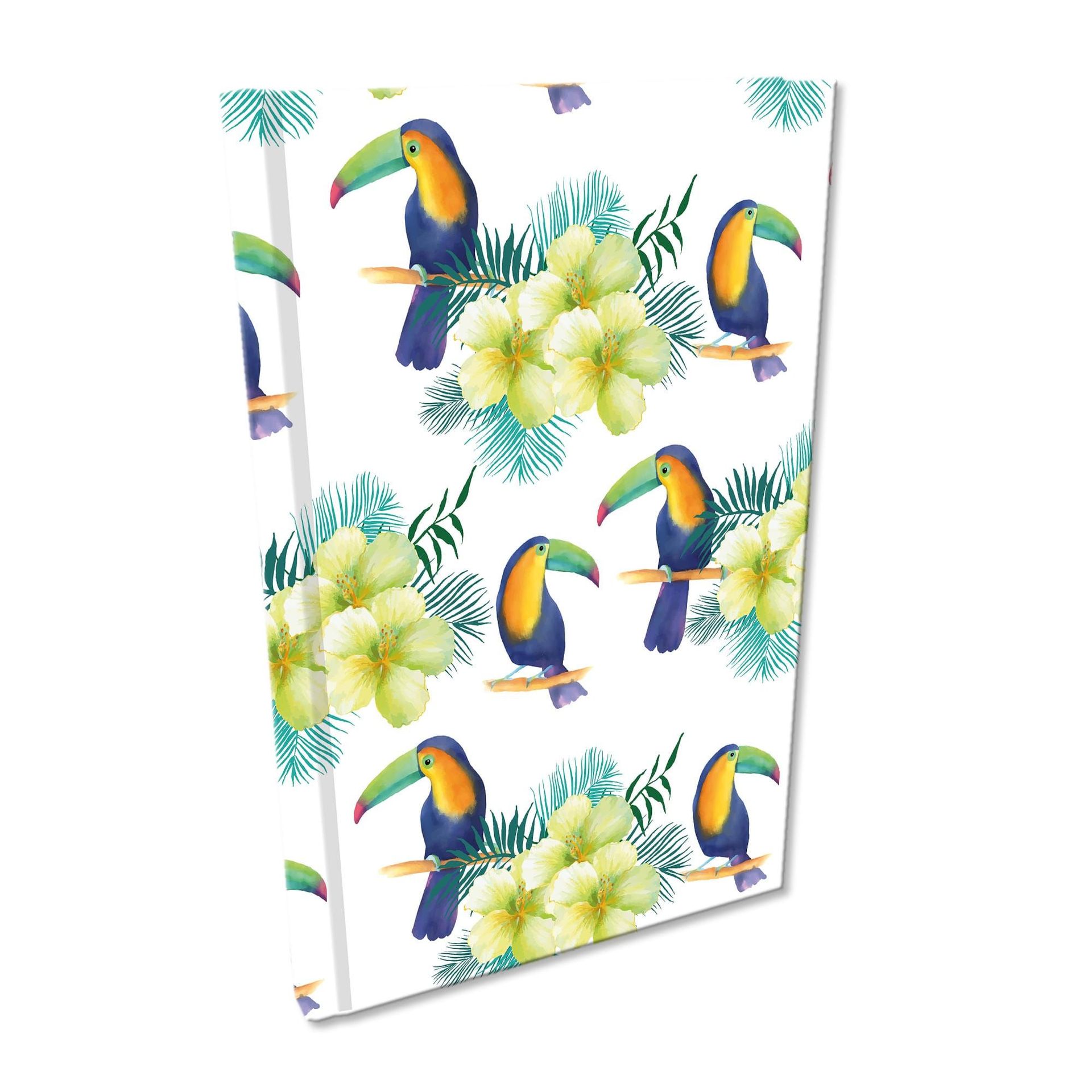 Notes A5 w kratkę Soft Touch Egzotyczne Tukany