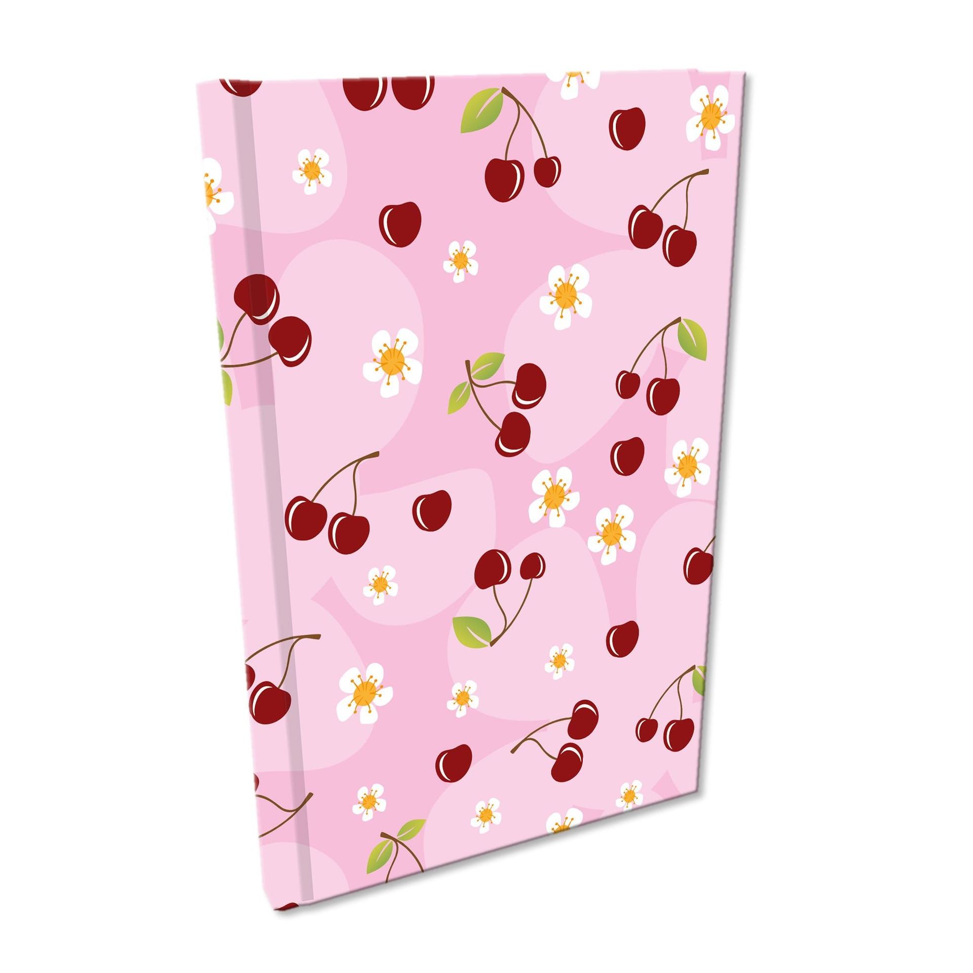 Notes A5 w kratkę Soft Touch Wisienki w różu