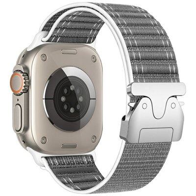 Pasek BELINE Woven Nylon Diagonal Style Parachute do Apple Watch 38/40/41mm Szary
