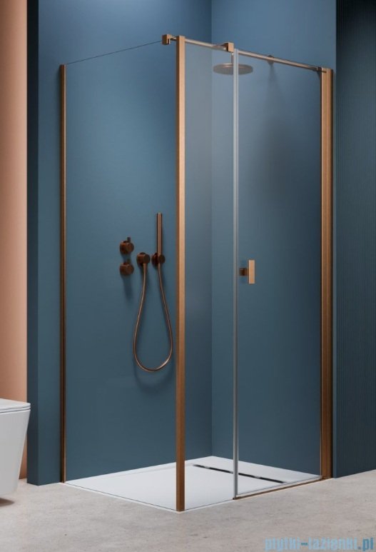 Radaway Nes Kds I Brushed Copper kabina 100x90cm prawa szczotkowana miedź 10023100-93-01R/10043090-93-01