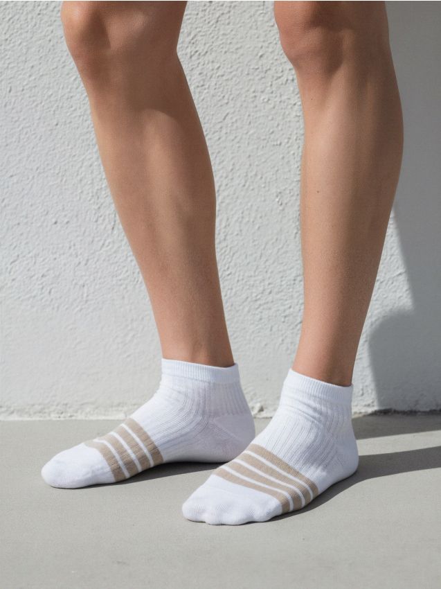 Sinsay - Prążkowane skarpetki stopki 5 pack - wielobarwny