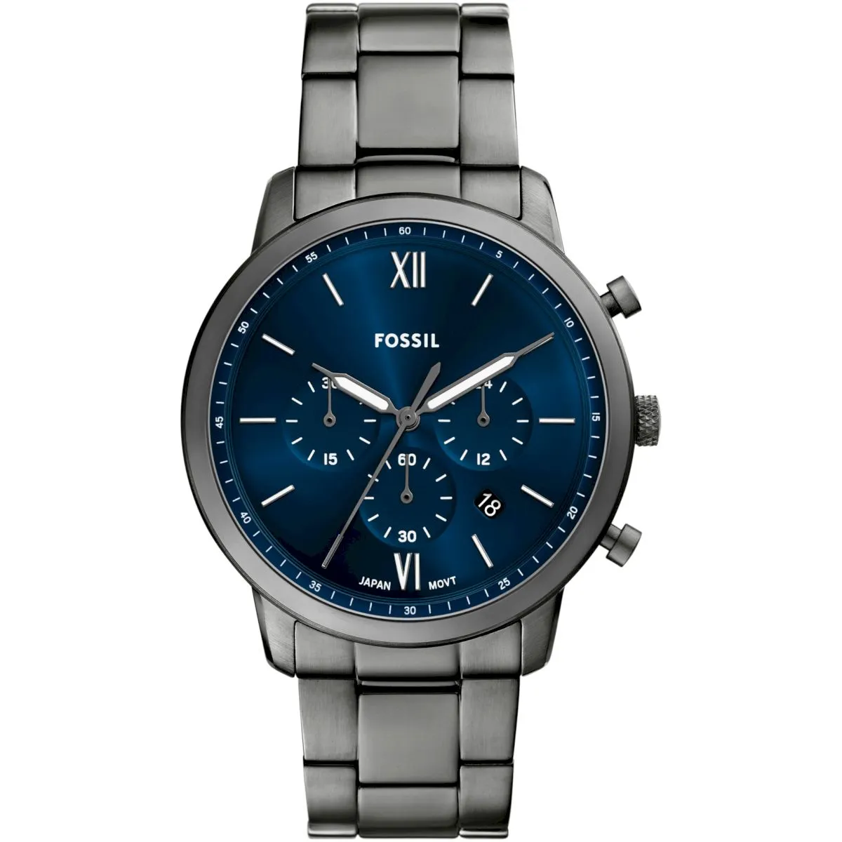 Fossil Neutra Chronograph Zegarek Męski Grafitowy na bransolecie FS6111