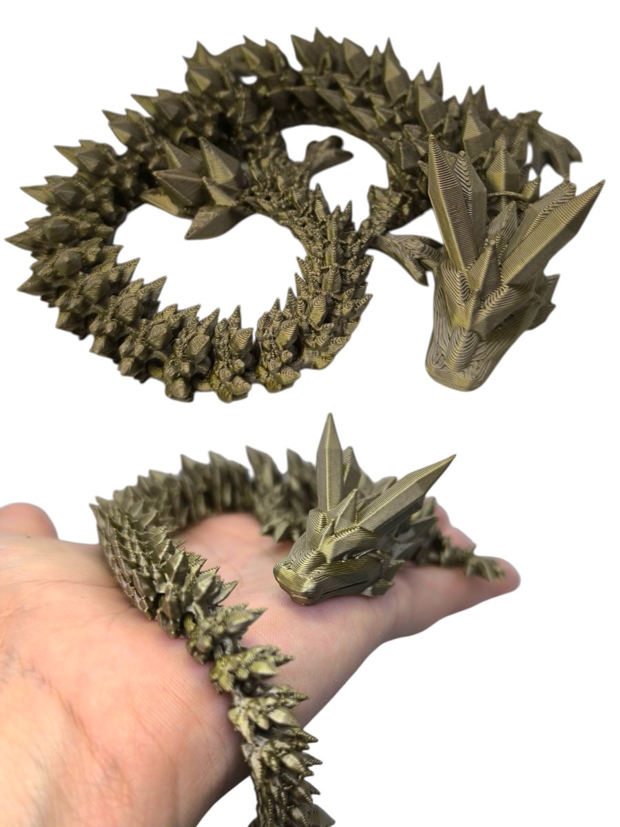 Kryształowy Smok Crystal Ruchomy Druk 3D Figurka 26 cm