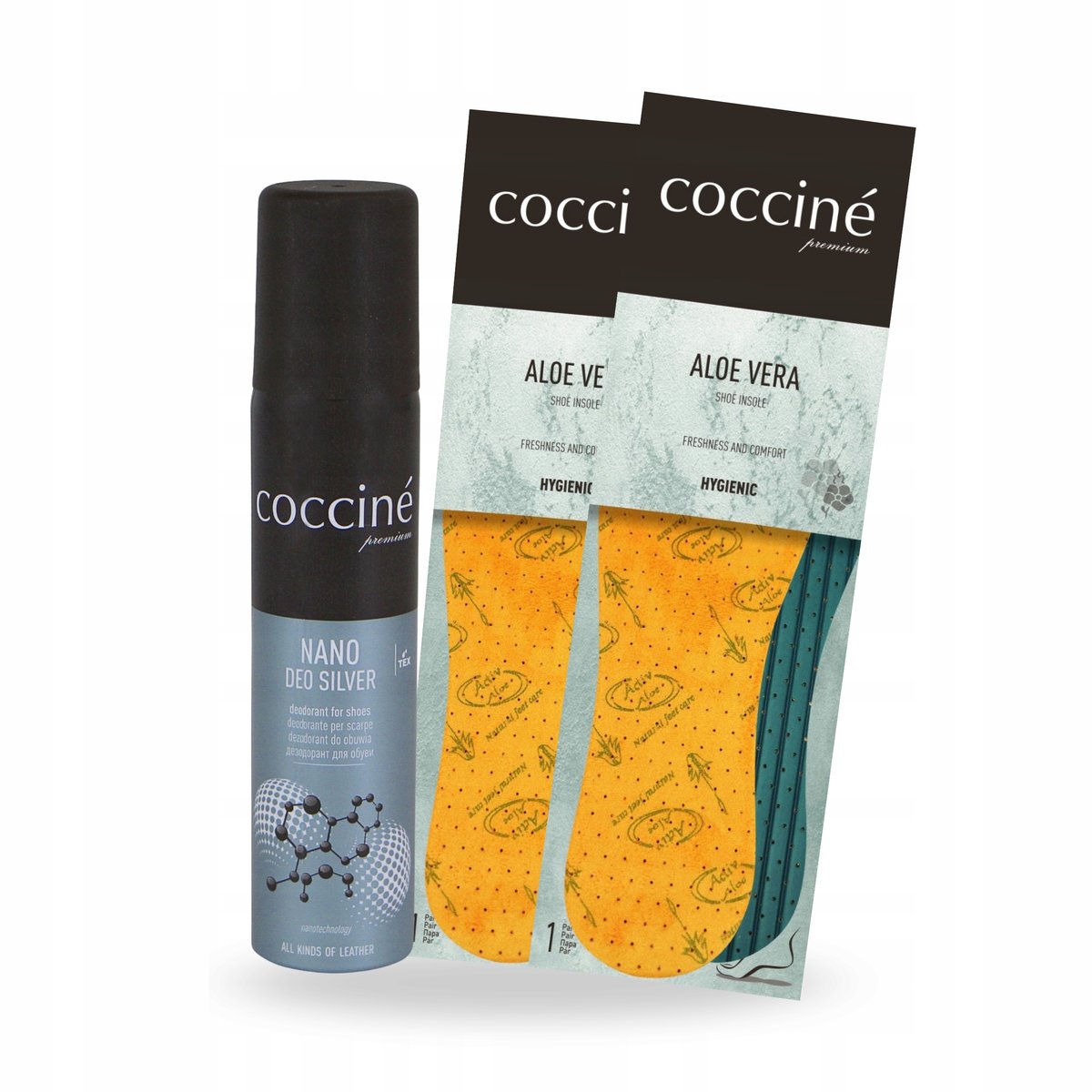 Dezodorant Nano Deo Silver i 2x Wkładki Aloe Vera Coccine Zestaw 3w1