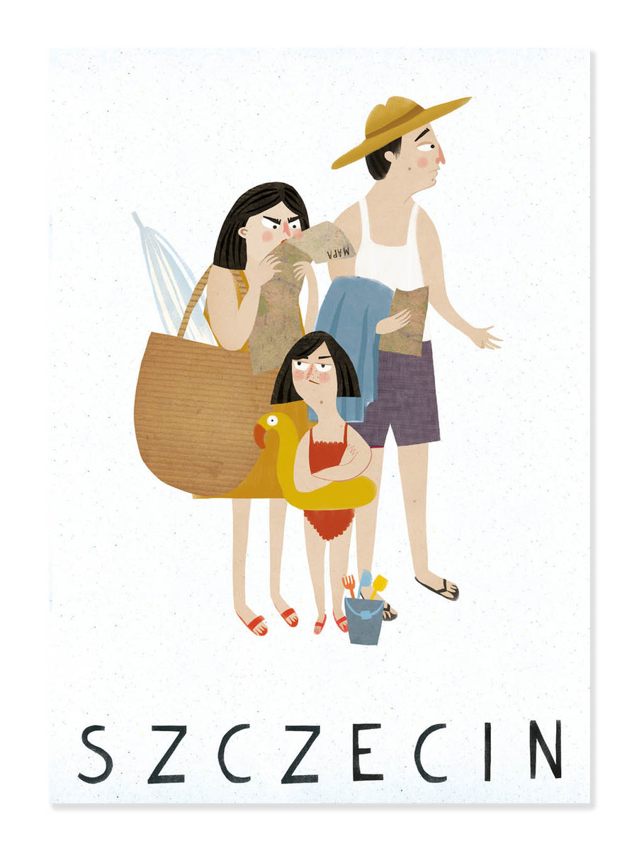 Pocztówka. Szczecin 105X145 Mm. Sylver Rocket Studio