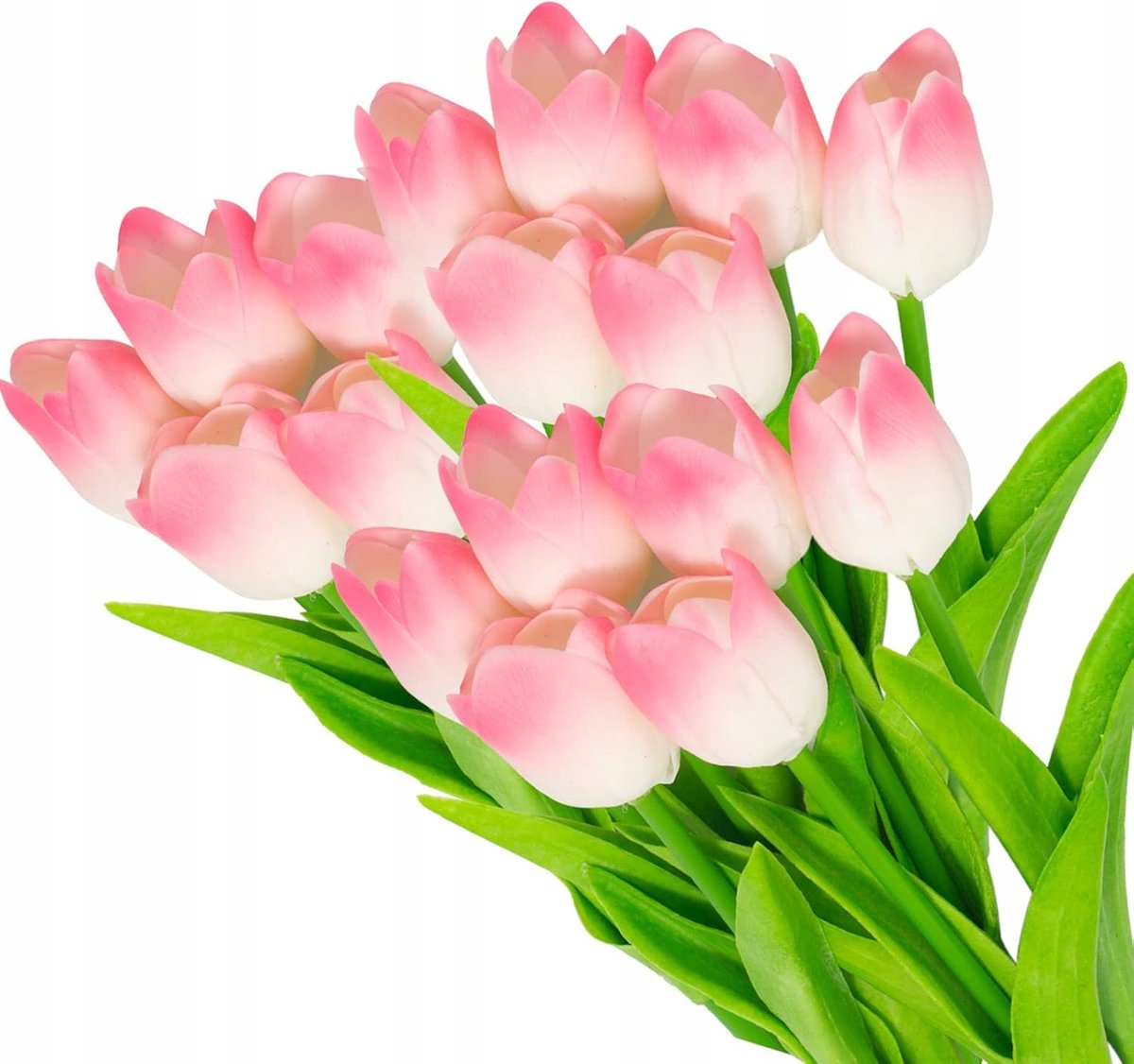 20 Szt Sztucznych Tulipanów Jak Prawdziwe Bukiet Prawdziwe W Dotyku Różowe