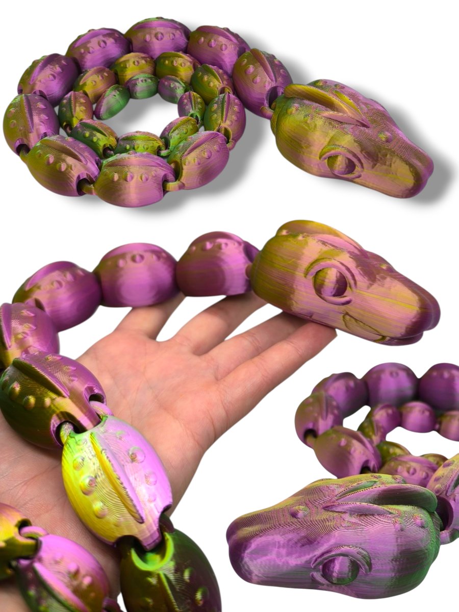 Wąż kolorowy Ruchomy Druk 3D Figurka 78 cm XXL