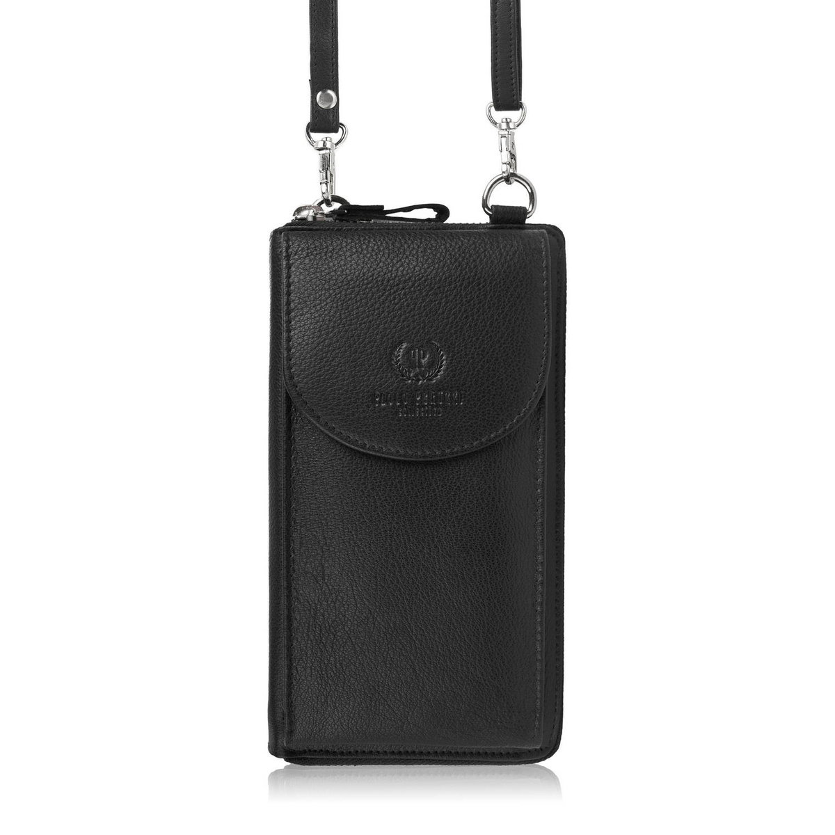 SKÓRZANA TOREBKA DAMSKA NA RAMIĘ KOPERTÓWKA PORTFEL DAMSKI T-142-BL