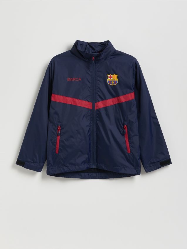 Reserved - Kurtka przeciwdeszczowa FC Barcelona - granatowy