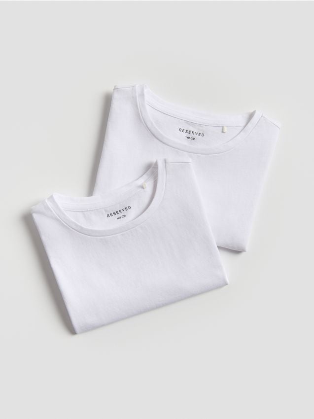 Reserved - Bawełniany t-shirt 2 pack - wielobarwny