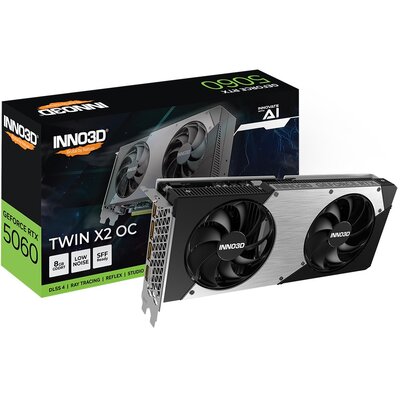 INNO3D GeForce RTX 5060 Twin X2 OC 8GB DLSS 4 N50602-08D7X-195070N