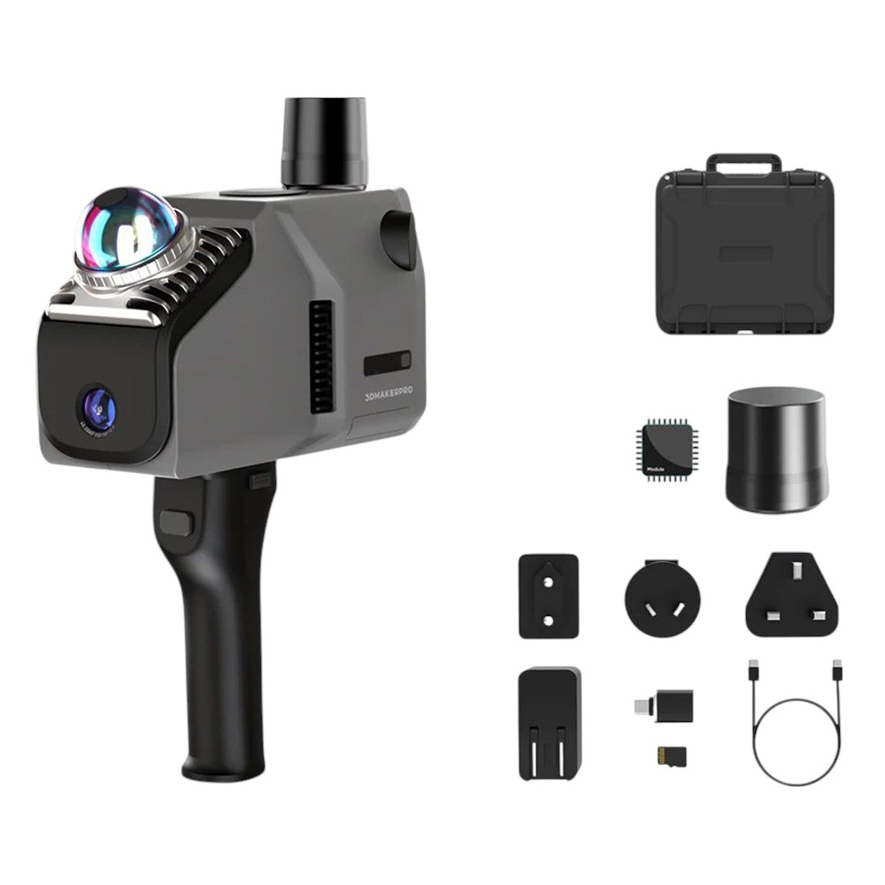3DMakerpro Eagle LiDAR 3D Scanner 2cm Accuracy 8K Ultra Imaging Up to 140m Range 3 5-inch Screen