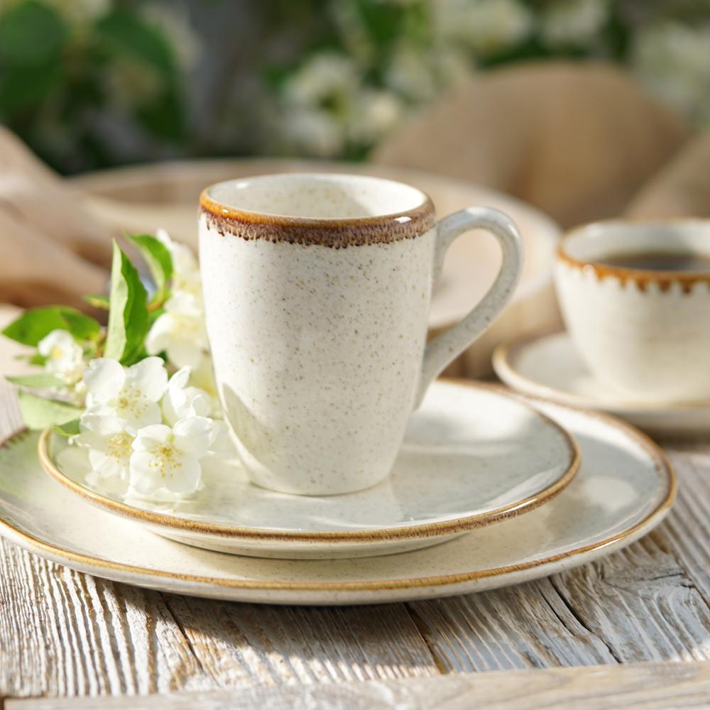 Zestaw talerzy i kubków dla 4 osób RUSTICO