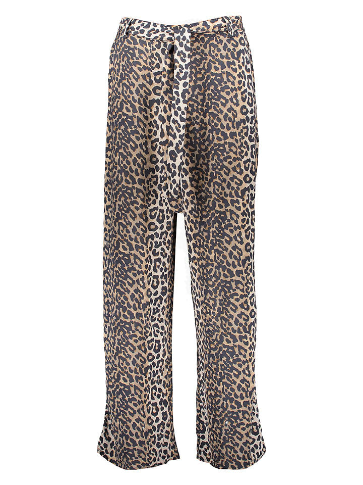 ONLY Spodnie w kolorze brązowo-czarnym