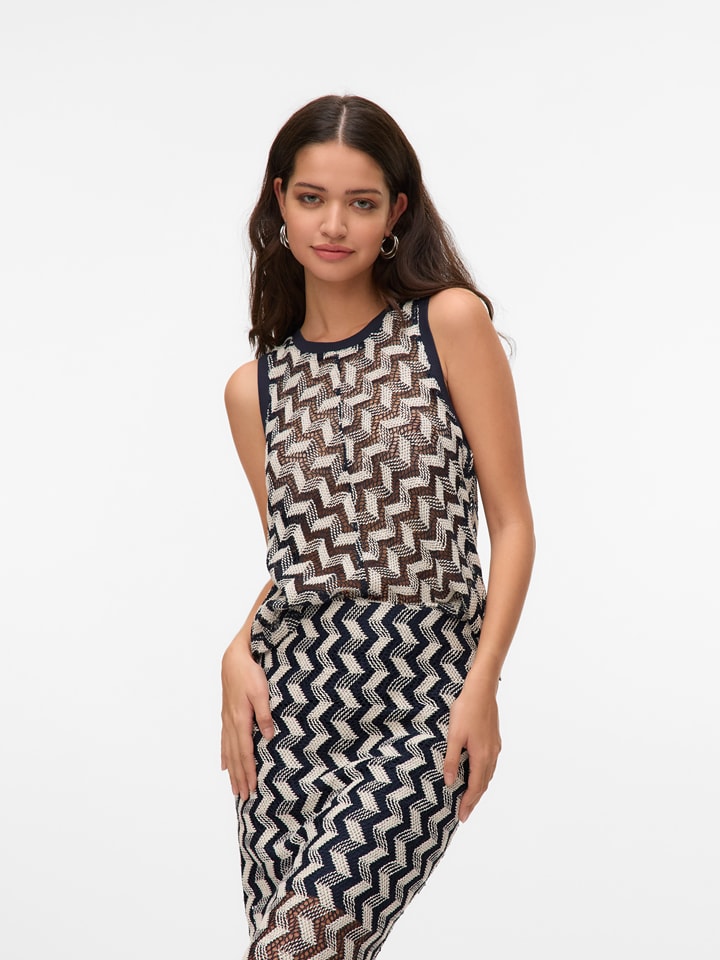 Vero Moda Top w kolorze granatowym