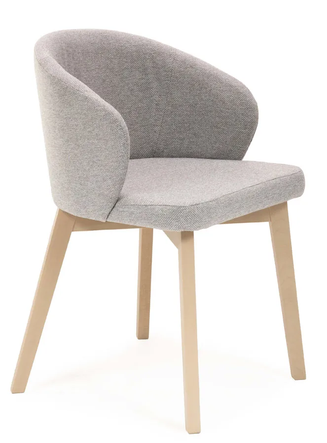 Nowoczesne popielate krzesło tapicerowane - Fima 6X