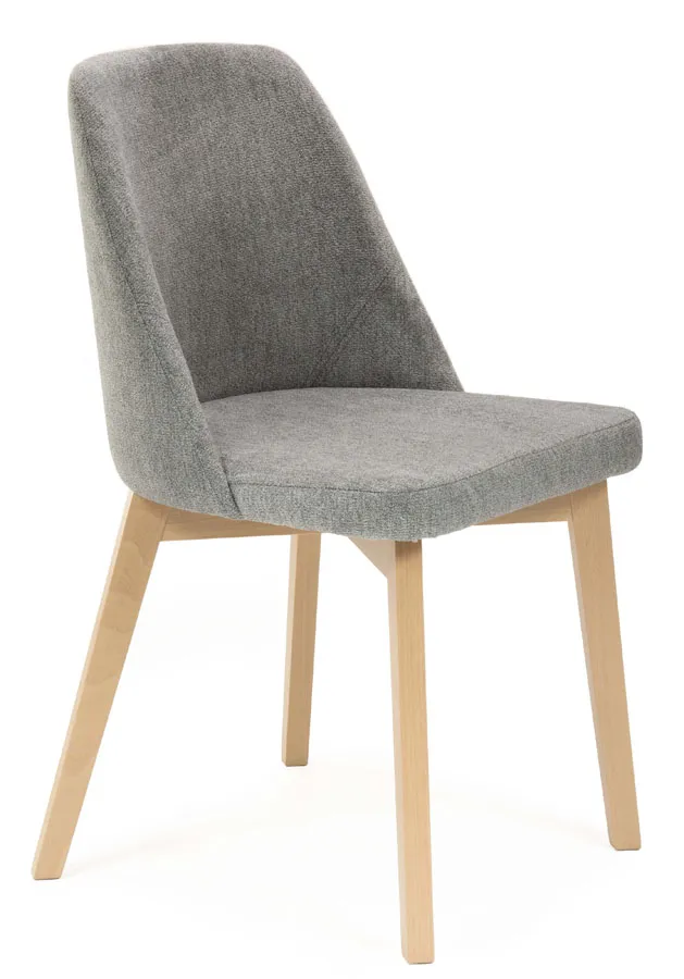 Szare krzesło drewniane do stołu dąb artisan - Fima 4X