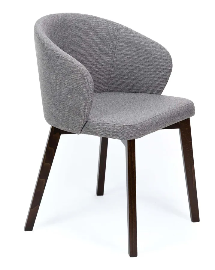 Drewniane szare tapicerowane krzesło - Bentrix 7X