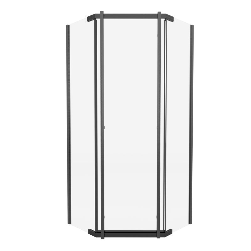 Kabina prysznicowa pięciokątna Titanium 90x90 cm gun metal Durasan