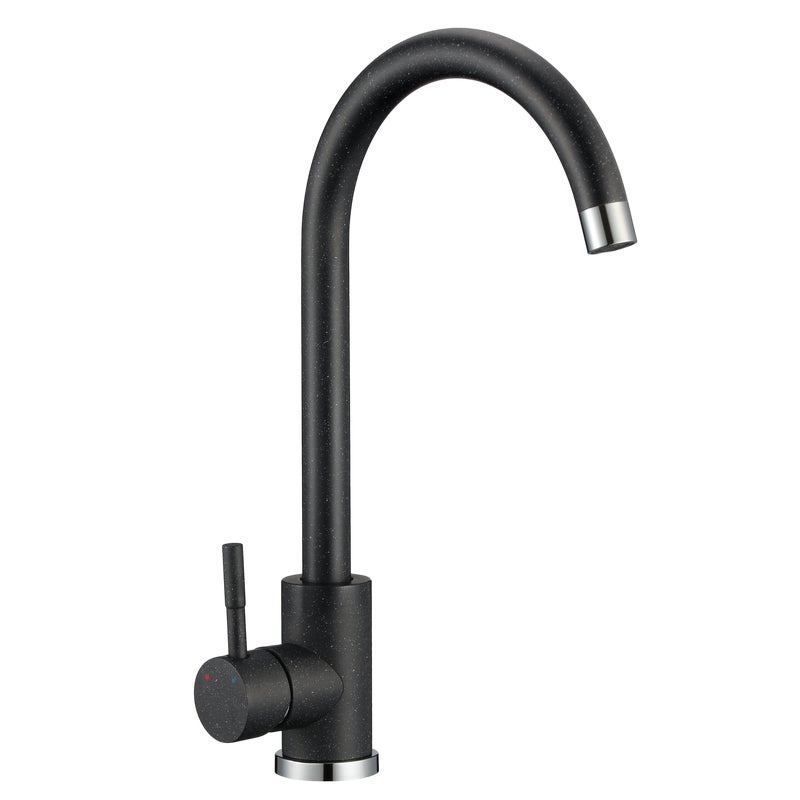 Bateria kuchenna Boco czarna matowa/chrom z wylewką U Kuchinox