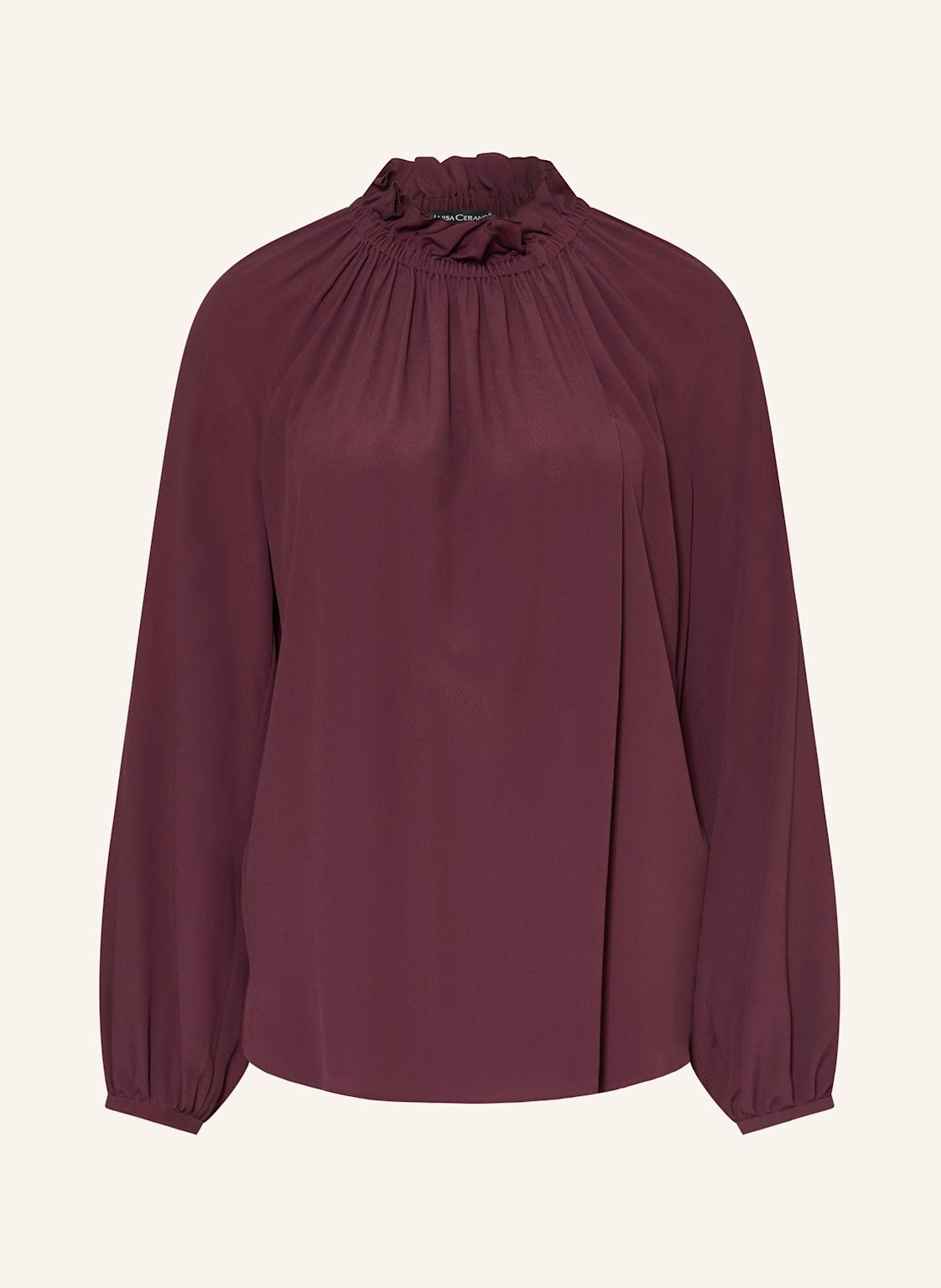 Luisa Cerano Bluzka Z Jedwabiem I Falbankami rot
