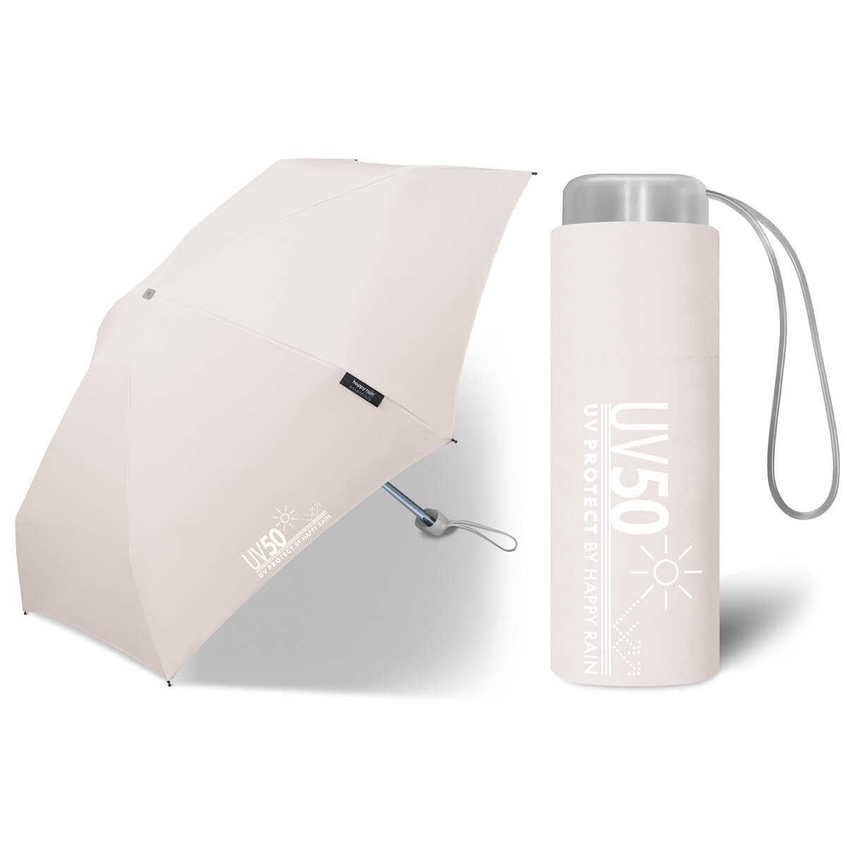 Parasolka przeciwsłoneczna UV SPF 50 i przeciwdeszczowa Happy Rain, kieszonkowa 16 cm