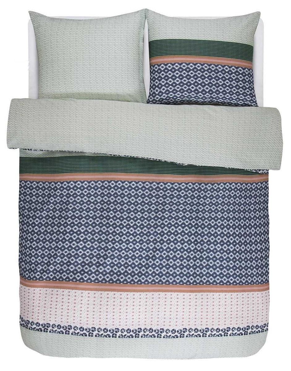 Bawełniany komplet pościeli satynowej, zestaw poszewek na kołdrę i poduszki, 100% bawełny - różnokolorowa, Essenza