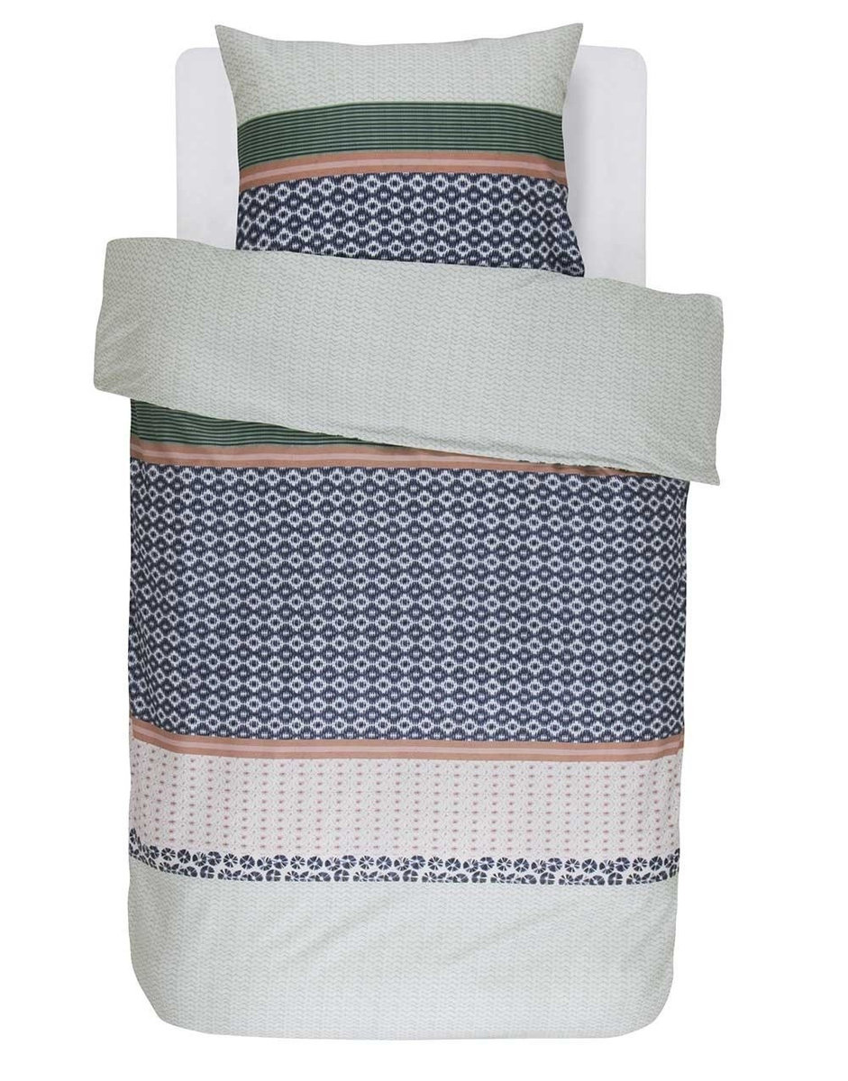 Bawełniany komplet pościeli satynowej, zestaw poszewek na kołdrę i poduszkę, 100% bawełny - różnokolorowa, Essenza