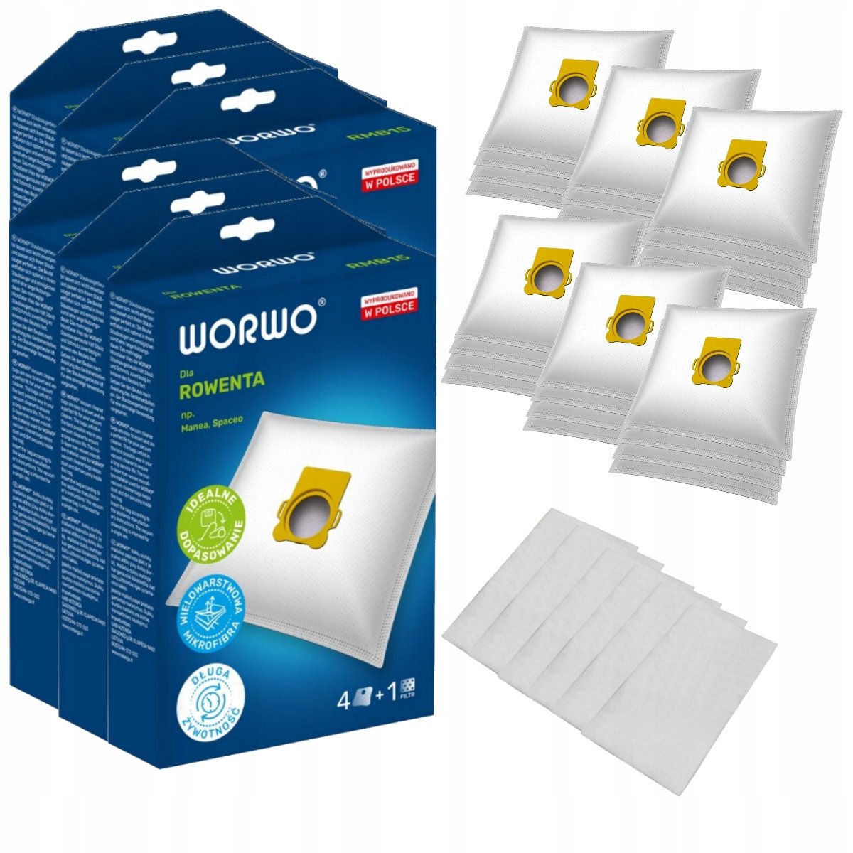 24x Worki do odkurzacza ROWENTA Silence Force Compact