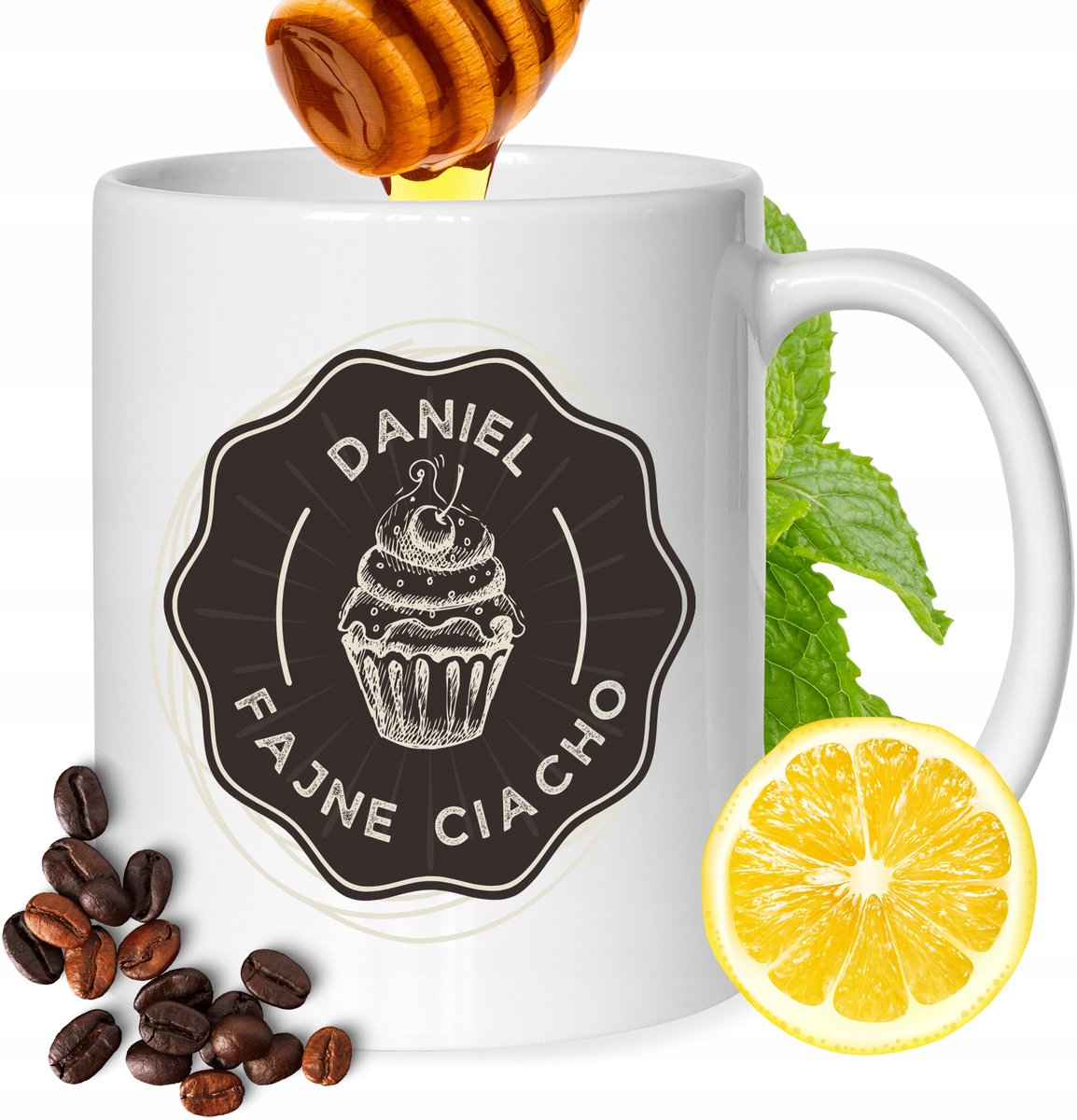 Kubek Dla Daniela Kolegi Przyjaciela Męża z Nadrukiem Prezent Biały 330ml + Opakowanie na prezent (wzór 02)