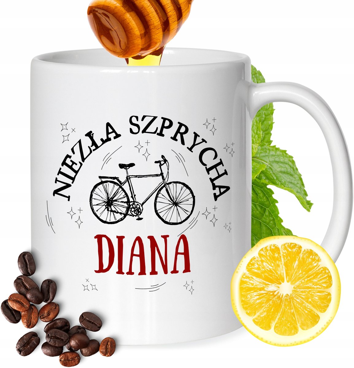 Kubek Dla Diany Koleżanki Przyjaciółki Żony Prezent z Nadrukiem Biały 330ml + Opakowanie na prezent (wzór 03)