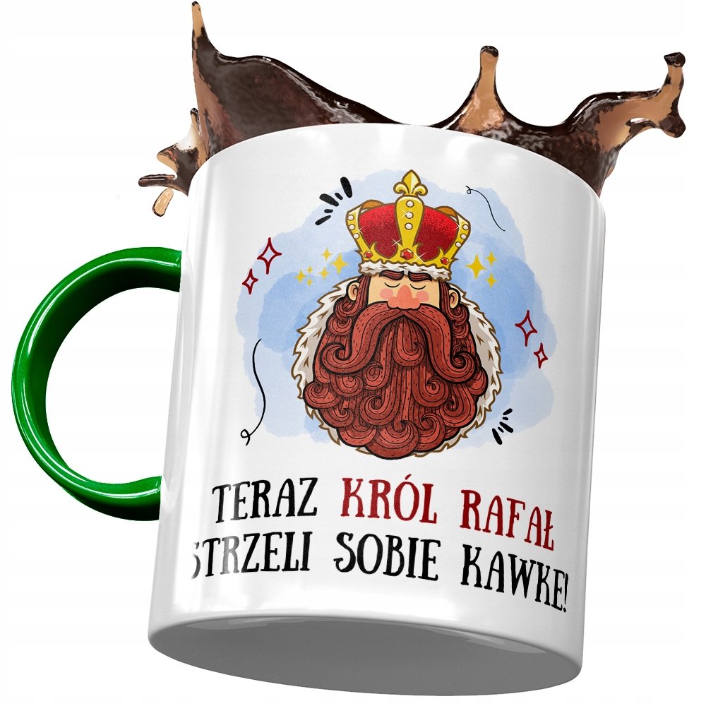 Kubek Zielony dla Rafała Kolegi Męża na Prezent z Nadrukiem ze Zdjęciem+ Opakowanie na prezent (wzór 01)