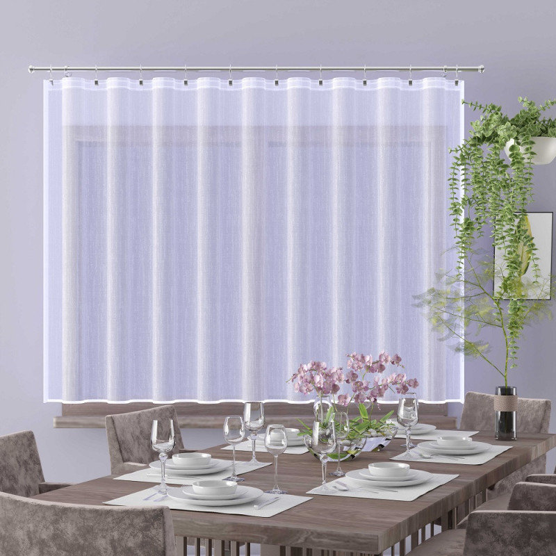 Firanka batyst gotowa z lamówką 250x140 cm biała