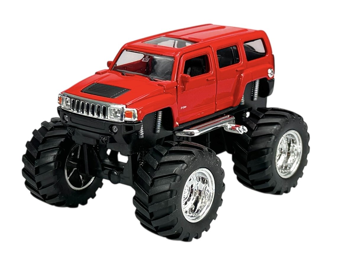 WELLY MONSTER TRUCK HUMMER H3 CZERWONY 1:34 47001