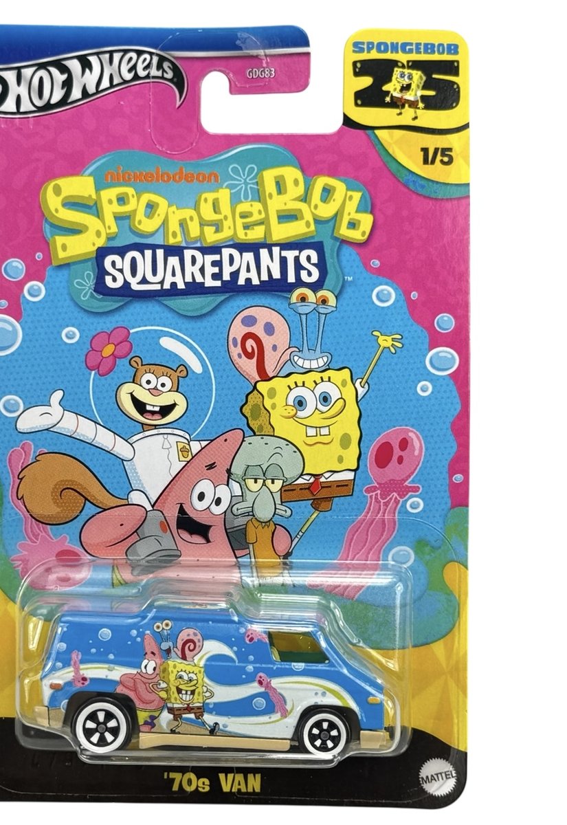 HOT WHEELS '70s VAN SPONGEBOB SQUAREPANTS 25 1/5 HRV57