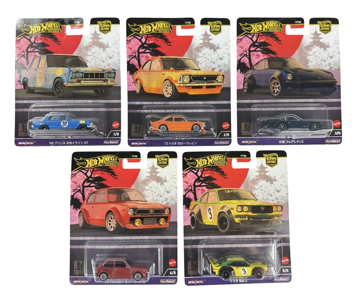 HOT WHEELS PREMIUM 2024 JAPAN HISTORICS 4 ZESTAW FPY86