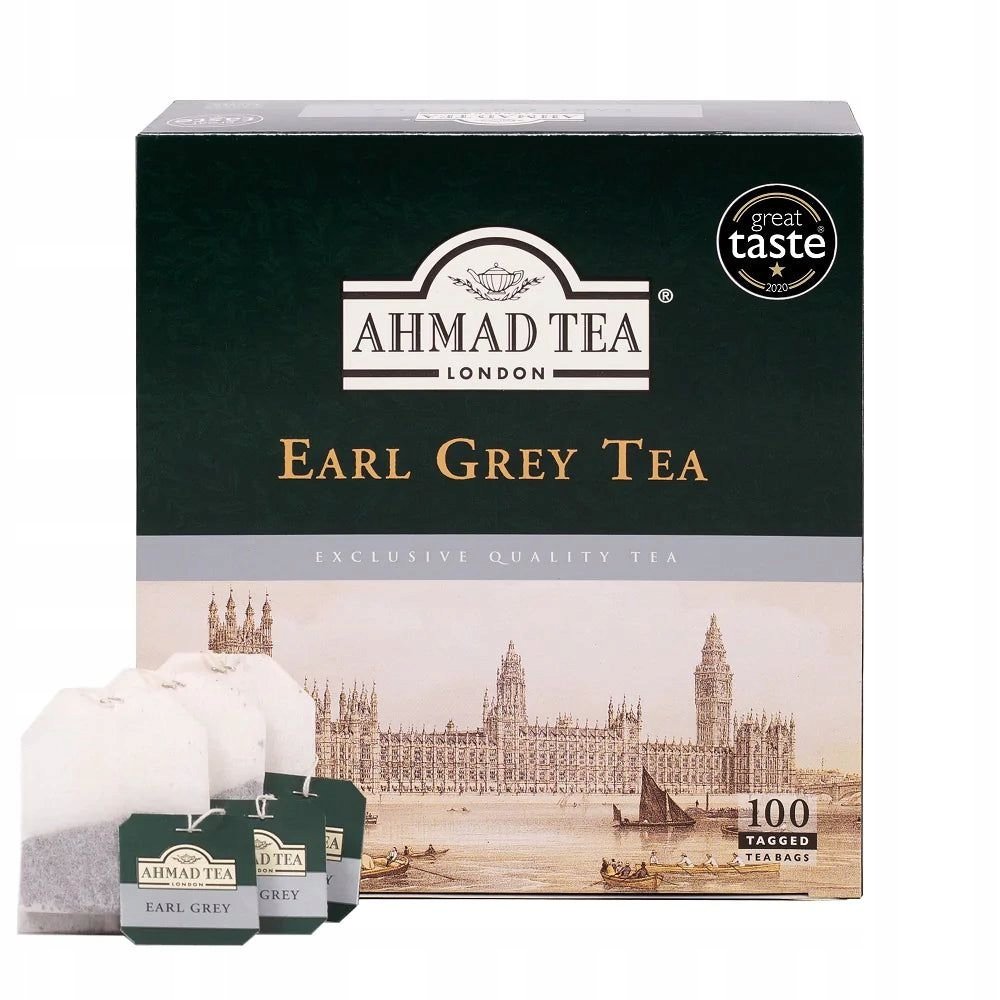 Ahmad Tea Earl Grey Tea 100 bags with pendants