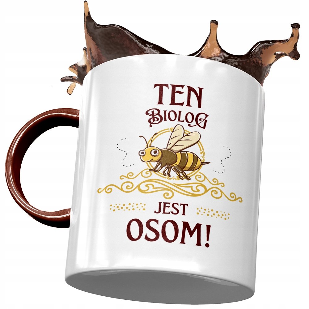 Kubek Bordowy Dla Biologa Biolog Jest Osom z Nadrukiem ze Zdjęciem + Opakowanie na prezent (wzór 02)