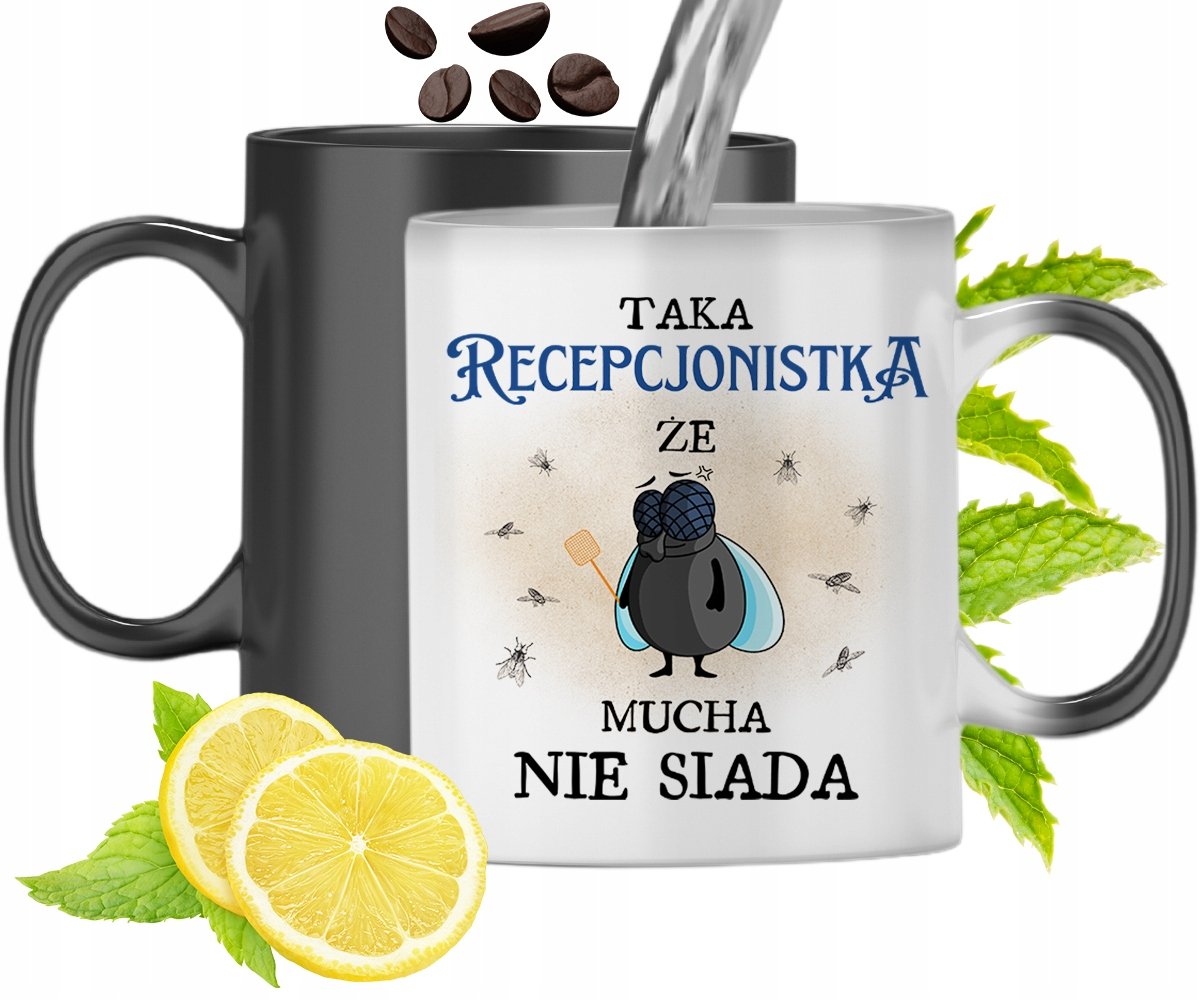 KUBEK MAGICZNY RECEPCJONISTKI ZMIENIAJĄCY KOLOR z Nadrukiem ze Zdjęciem + Opakowanie na prezent (wzór 02)