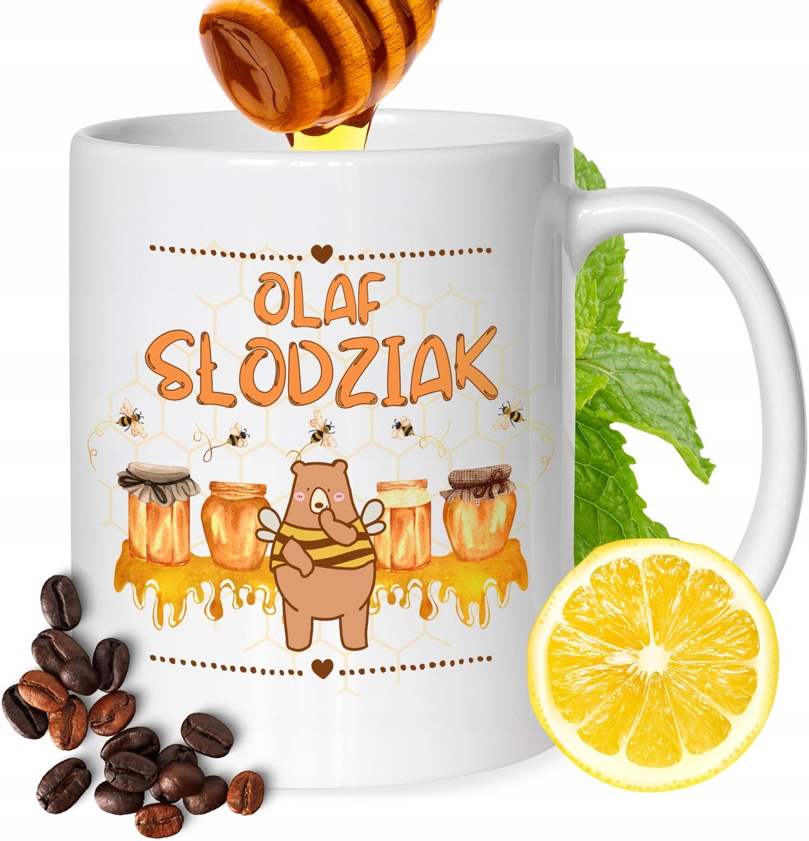 Kubek Dla Olafa Kolegi Przyjaciela Męża z Nadrukiem Prezent Biały 330ml + Opakowanie na prezent (wzór 04)