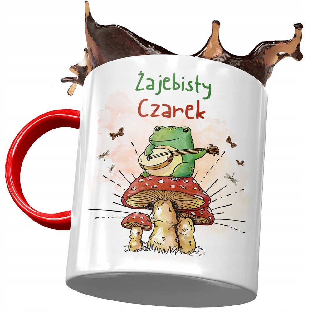 Kubek Czerwony Dla Czarka Cezarego Kolegi Prezent z Nadrukiem ze Zdjęciem + Opakowanie na prezent (wzór 02)
