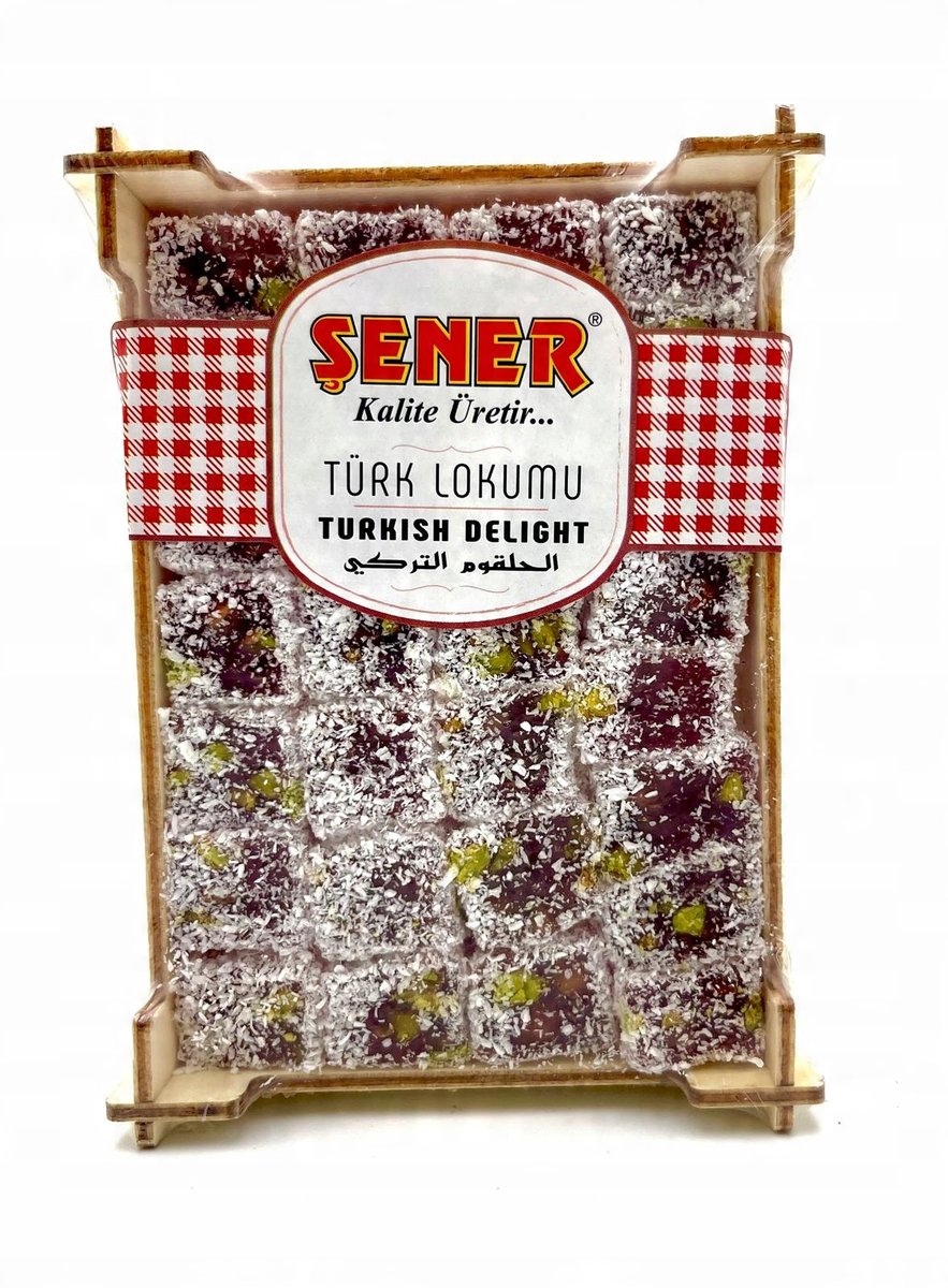 LOKUM Turkish delicacy with Pistachio and pomegranate flavored 200g Sener