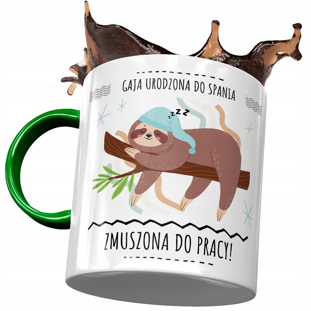 Kubek Zielony Dla Gai Żony Przyjaciółki Prezent z Nadrukiem ze Zdjęciem + Opakowanie na prezent (wzór 02)