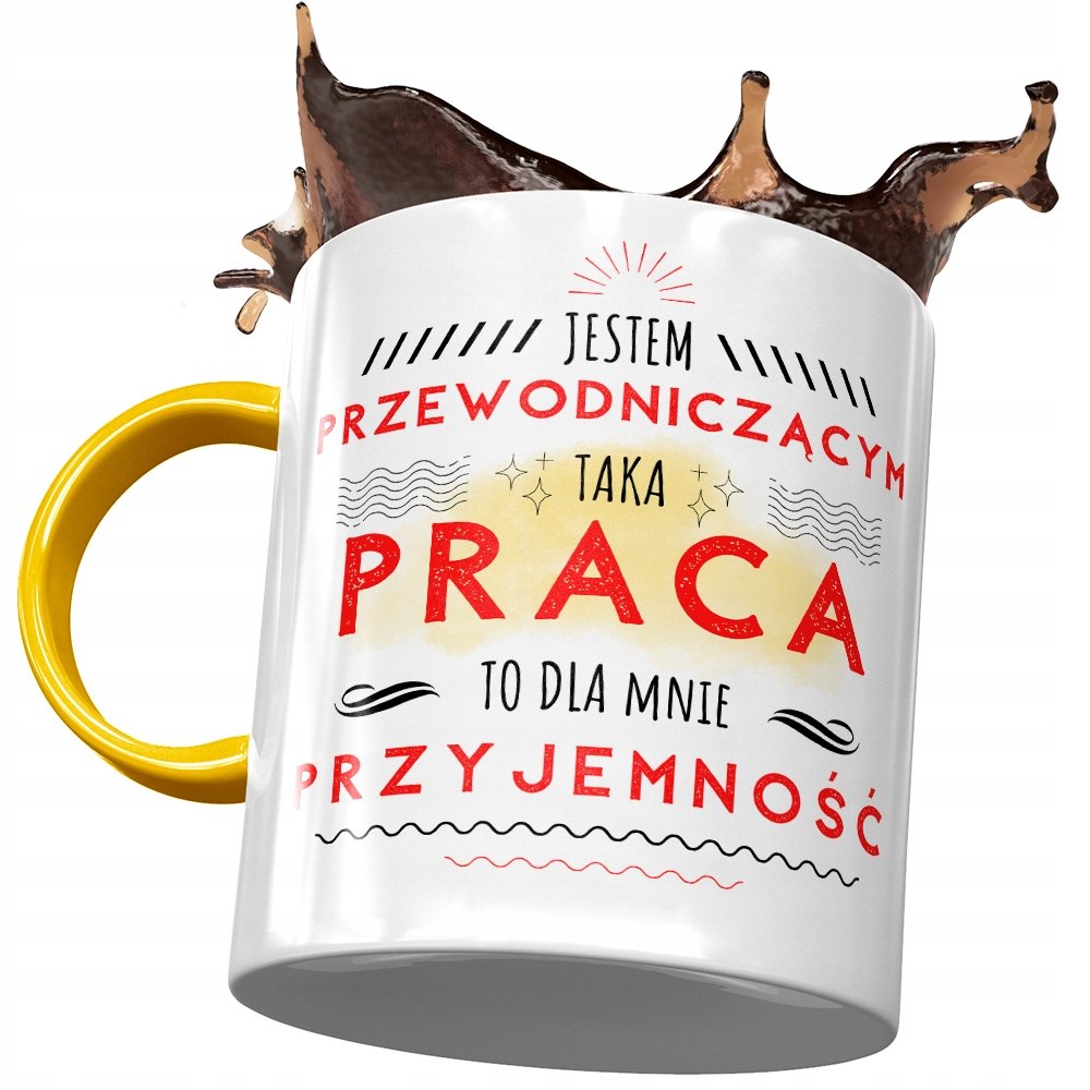 Kubek Żółty Dla Przewodniczącego Prezent z Nadrukiem ze Zdjęciem+ Opakowanie na prezent (wzór 01)
