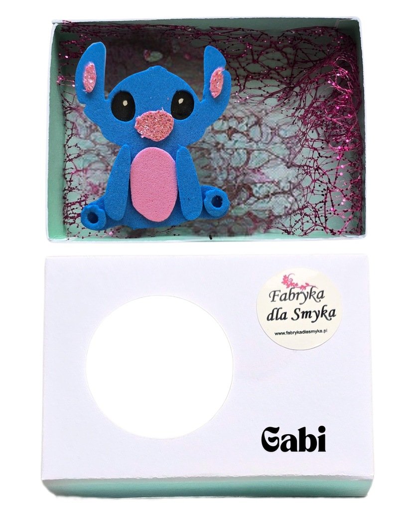 Spinka handmade Stich z imieniem dziecka